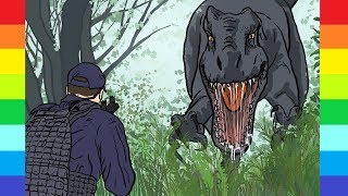 Jurassic World Movie drawing And Coloring | How To Draw dinosaur