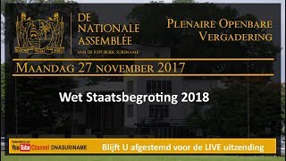 Plenaire Openbare Vergadering 27 november 2017