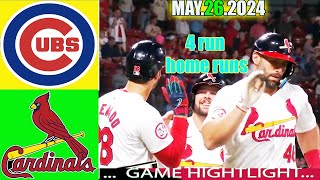 St.Louis Cardinals vs. Cubs MAY 26 , 2024 FULL GAME Hightlights | MLB Hightlights 2023