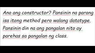Java Tutorial Tagalog 14 intro class