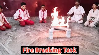 Karate Tile Breaking with fire Really Excellent Breaking @Shorts