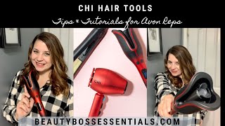 Review Avon's CHI Hair Tools | Volcanic spin 'n' Curl | Hair Styling Iron | Ionic Compact Hair Dryer