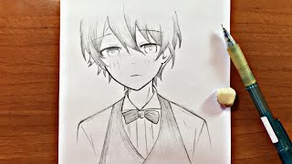 كيف ترسم ولد انمي بطريقه احترافيه وسهله جدا للمبتدئين How To Draw Anime Boy Very Easy