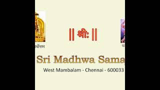 Sri Madhwa Samaj - West Mambalam's Zoom Meeting