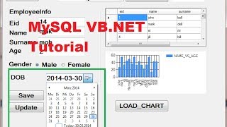 MySQL VB.NET Tutorial 19 : How to use DateTimePicker and save date in Database