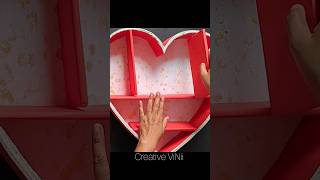 DIY Heart Shape cardboard Home Organizer 💫 #shorts #diy #craft #homedecor #ashortaday #youtubeshorts