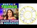 Mars in Taurus Square Saturn in Aquarius | All 12 Signs