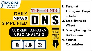 The Hindu Analysis | 15 June 2023 | Daily Current Affairs | UPSC CSE 2023 | DNS