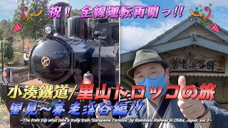 【小湊鐵道/㊗❗全線運転再開】房総里山トロッコの旅《里見～養老渓谷編》/The journey of \