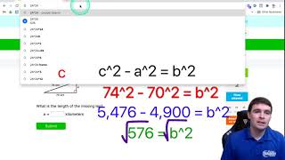 R.2: Pythagorean Theorem - Find the Missing Leg Length (IXL 8th Math)