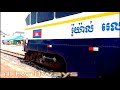 royal railways passing passengers to battambang ជិះរថភ្លើង រ៉ូយ៉ាល់ រេលវេទៅបាត់ដំបងល្បឿនលឿន