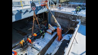 Western Conducts Urgent Repairs at the Kirkfield Lift Lock