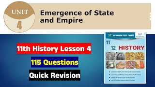 Emergence of State and Empire Line By Line Questions 11th History Lesson 4