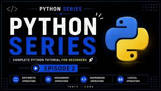 Python Series 🐍 | Episode 2- Python Operators #python #pythonprogramming#pythontutorial #learnpython