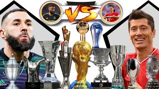 BENZEMA VS LEWANDOWSKI all trophies and awards Comparison