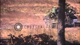 Jets drop napalm on target area in Fort Bragg. HD Stock Footage