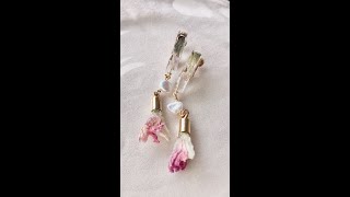 ［レジン］スイートピーのドライフラワーを使ったアクセサリーが可愛い！簡単レジンアクセサリーの作り方 #shorts #ハンドメイド #レジン #resin #handmade