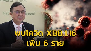 กรมวิทย์ฯ เผยไทยพบสายพันธุ์ลูกผสม XBB.1.16 เพิ่มอีก 6 ราย