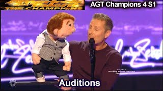 Paul Zerdin Ventriloquist Beat Boxes  Audition | America's Got Talent Champions 4 AGT