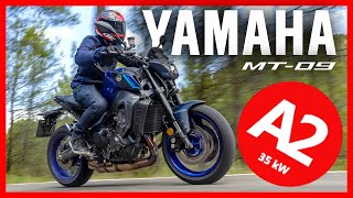 Prueba Yamaha MT-09 Carnet A2 35kW | Máxima deportividad para principiantes | Opinión y valoración