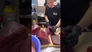 Cut yellowfin tuna