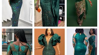 BEAUTIFUL EMERALD GREEN LACE IDEAS FOR LADIES