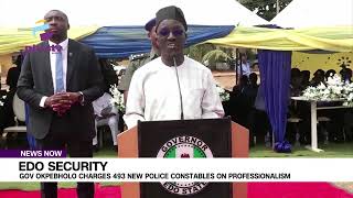 Edo Security: Gov Okpebholo Charges 493 New Police Constables On Professionalism