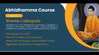 BDMV -(LN- 09)- 2023 MAY 13 (SAT) -  ABHIDHAMMA COURSE LEVEL 1