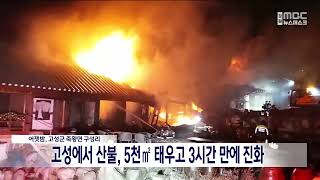 [단신] 고성에서 산불, 5천㎡ 태우고 3시간 만에 진화 20221218