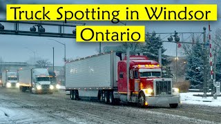 Truck Spotting in Windsor Ontario Canada #7 🇨🇦 #trucklovers #bigrig #truckspotting