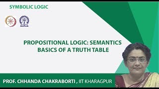 Propositional Logic: Semantics Basics of a Truth Table