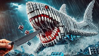 Hunting The Megalodon Shark in the Ocean - Stop Motion LEGO Cooking ASMR