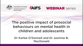 The positive impact of prosocial behaviours on mental health in children and adolescents