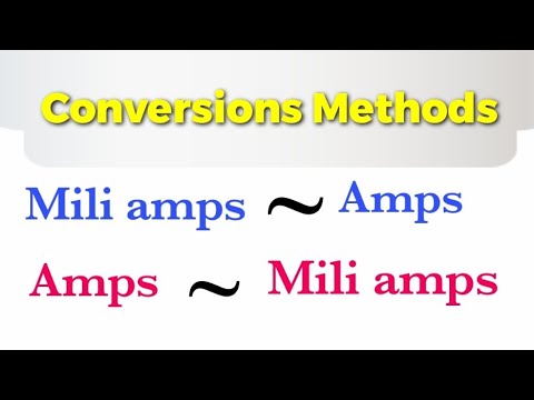 How do you convert milliamps to amps?