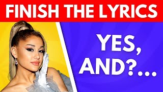 Finish the Lyrics Challenge 2024 🎤🎶 | Guess the Song Quiz | Music Quiz