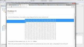 Project Euler: Java solutions to problem 11 - 13