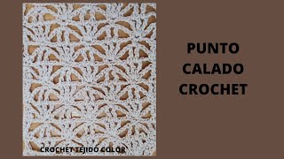 PUNTO CALADO A CROCHET//PUNTADAS A CROCHET//PUNTO  FANTASIA CROCHET//TEJIDO A CROCHE //PASO A PASO//