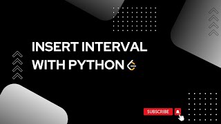 Insert Intervals Leetcode 57 Python Code