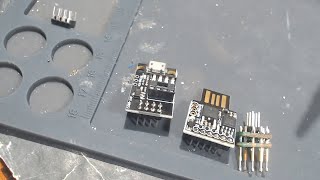 Hackerbox 56 Soldering Pogo pins, and attinys.