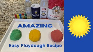 Best- Easy No Cook Playdough Recipe!