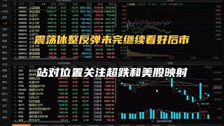 震荡休整反弹未完继续看好后市，站对位置关注超跌和美股映射