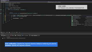 Optimize Columnset Parameter right in Visual Studio with KCA