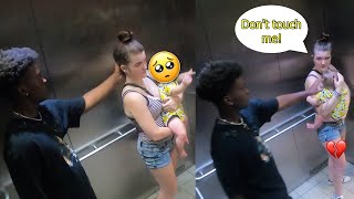 Disturbing Mommy In a Lift! 🥺 -  Social Experiment