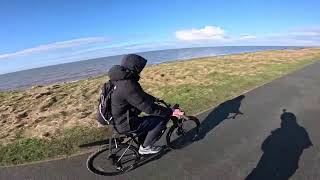 Chilled ride in Crosby Beach…