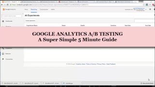Setup Google Analytics A/B Testing in 5 minutes.