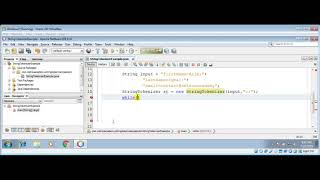 String Tokenizer class in JAVA