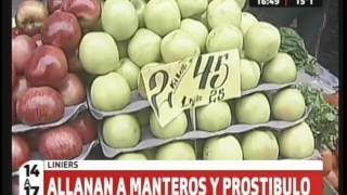 Allanaron a manteros y prostíbulo