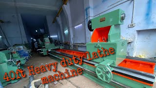 40ft Heavy duty lathe machine, 50”bed width, 48”centre height|lathe machine|kharad machine