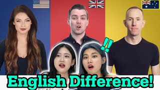 Koreans React to American vs British vs Australian English
