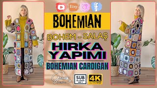 BOHEM - SALAŞ HIRKA YAPIMI -  BOHEMIAN CARDIGAN - DIY -  SUB